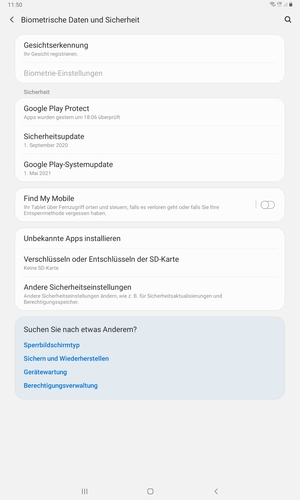 Wählen Sie Andere Sicherheitseinstellungen