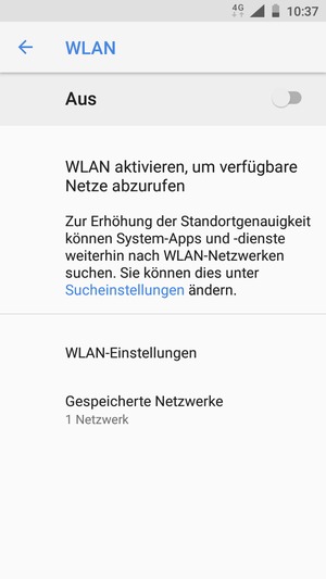 Schalten Sie WLAN ein