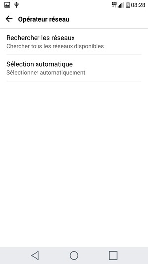 Sélectionnez Rechercher  les réseaux