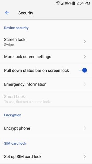 Select Set up SIM card lock