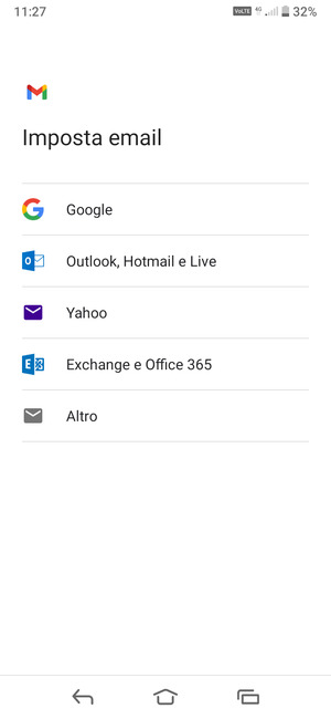 Seleziona Outlook, Hotmail e Live