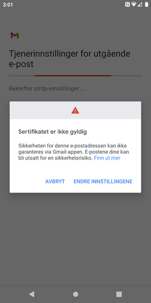 Velg ENDRE INNSTILLINGENE