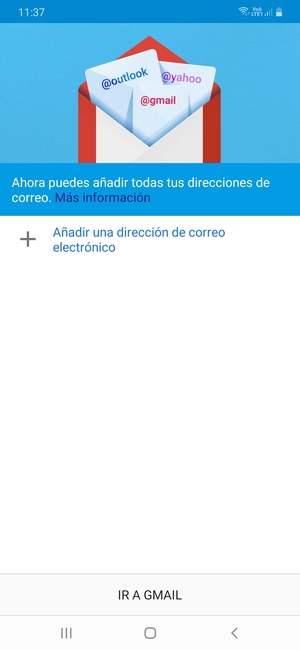 Seleccione Añadir una dirección de correo electrónico