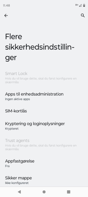 Vælg SIM-kortlås