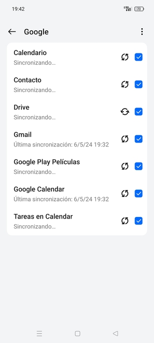 Su información será sincronizada