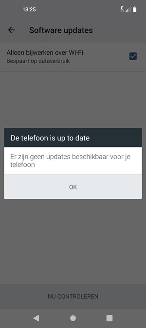 Als uw telefoon up-to-date is, selecteert u OK