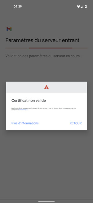 Sélectionnez RETOUR