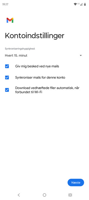 Vælg Næste