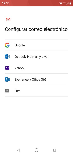 Seleccione Exchange y Office 365