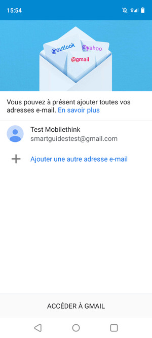 Sélectionnez ACCÉDER À GMAIL