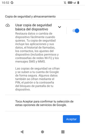 Seleccione Aceptar