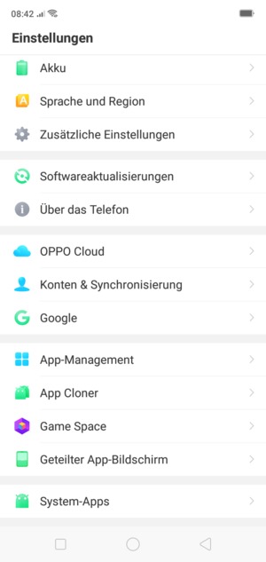 Scrollen Sie und wählen Sie Softwareaktualisierungen