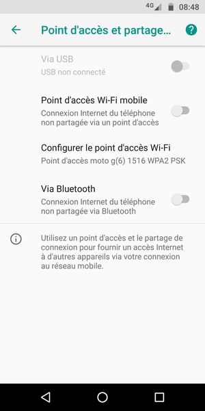 Sélectionnez Configurer le point d'accès Wi-Fi 