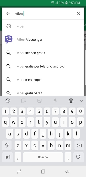 Inserisci il nome dell'app e seleziona Cerca
