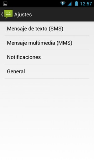 Seleccione Mensaje de texto (SMS)