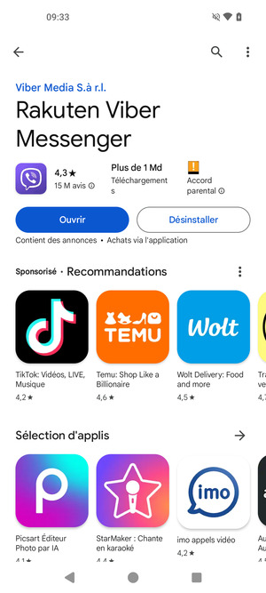 Sélectionnez Ouvrir