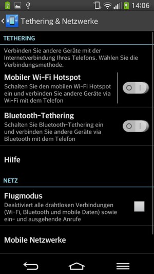 Wählen Sie Mobile Netzwerke