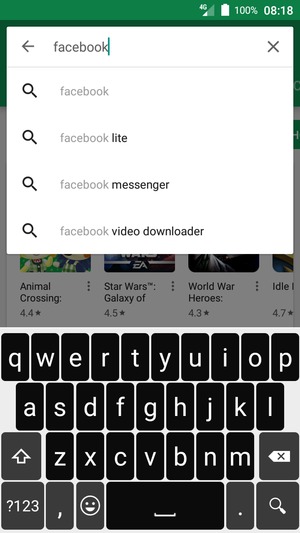 Enter the app name and select Search