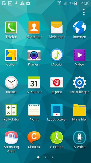Velg Innstillinger
