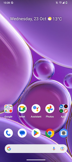 To copy your contacts from the SIM card, return to the Home screen and swipe up