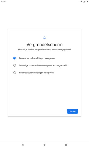 Selecteer uw voorkeursopties en selecteer Gereed