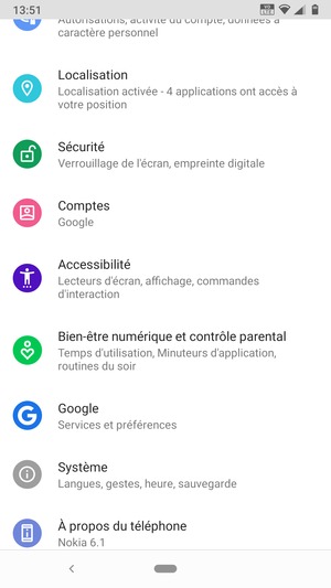 Faites défiler et sélectionnez Système