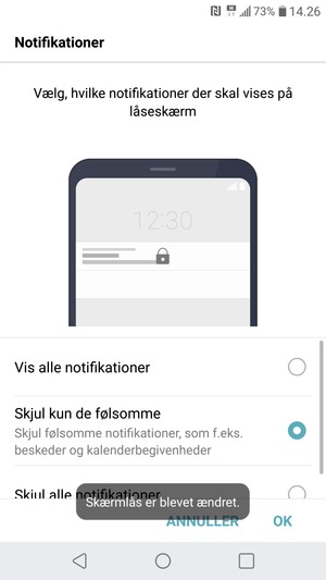 Vælg din foretrukne mulighed og vælg OK