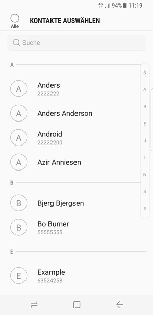 Aktivieren Sie das Kontrollkästchen Alle