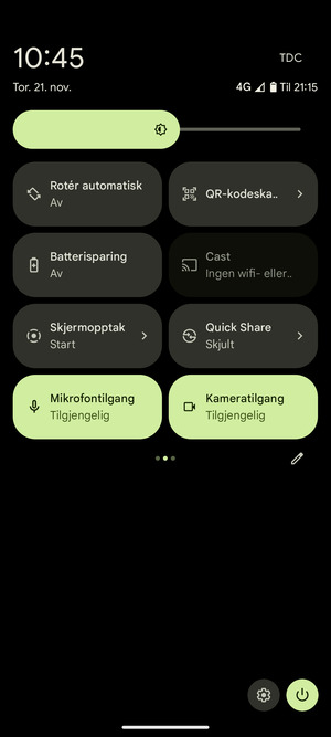 Velg Batterisparing