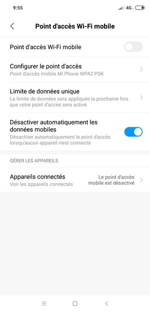 Sélectionnez Configurer le point d'accès