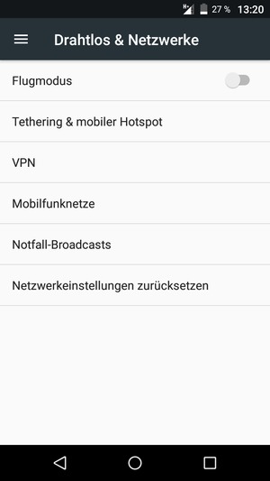 Wählen Sie Tethering & mobiler Hotspot