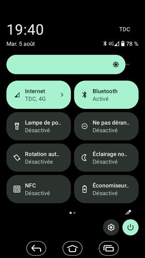 Désactiver Bluetooth