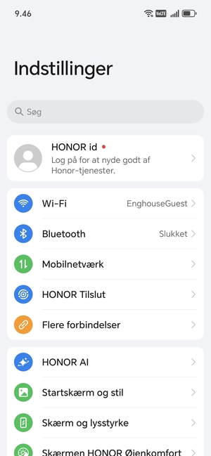 Vælg Mobilnetværk