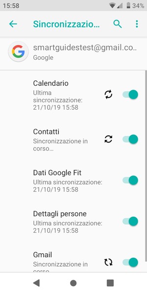 Le tue informazioni verranno sincronizzate