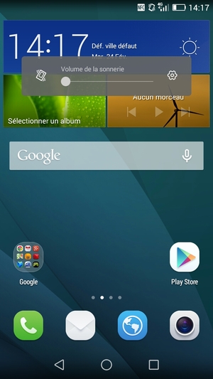 Maintenir appuyé pour passer en mode vibreur, qui est approuvé par une courte vibration
