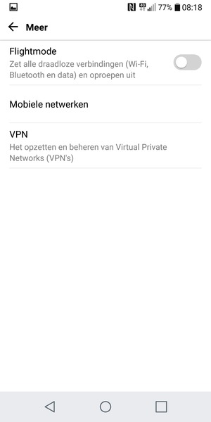 Selecteer Mobiele netwerken