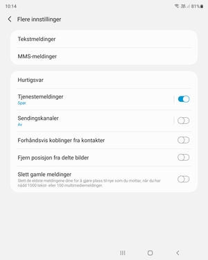 Velg Tekstmeldinger