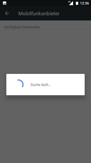 Warten Sie, bis die Suche abgeschlossen ist