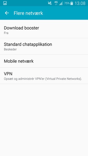 Vælg Mobile netværk