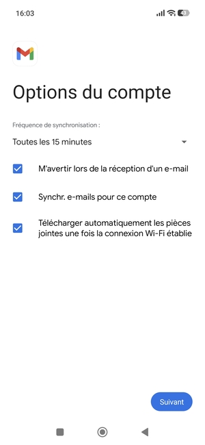 Sélectionnez Suivant