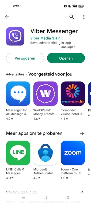 Selecteer Openen