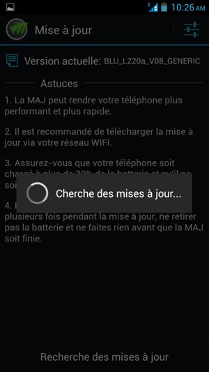 Veuillez attendre la fin de la recherche
