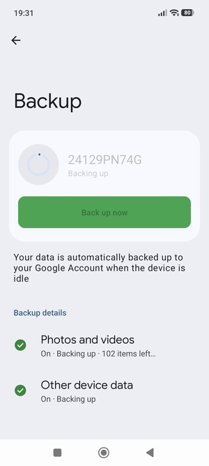 Wait for the backup to finish