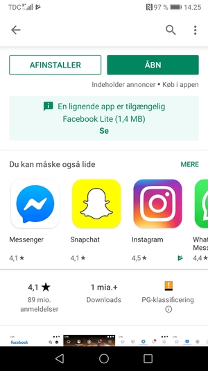 Vælg ÅBN