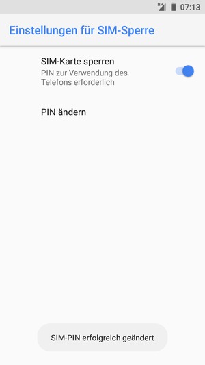 Ihre SIM-PIN wurde geändert
