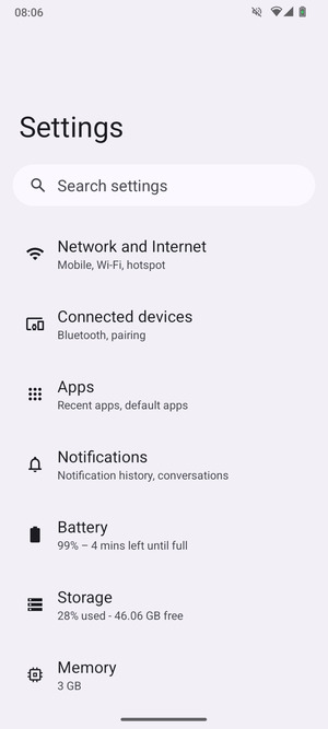 Select Network and Internet