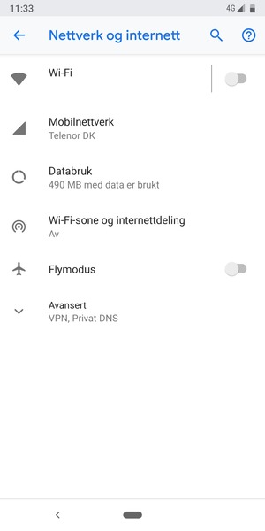 Velg Mobilnettverk