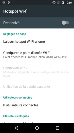 Sélectionnez Configurer le point d'accès Wi-Fi