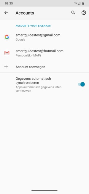 Selecteer uw Google-account