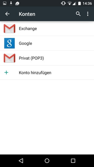 Wählen Sie Google